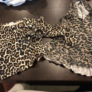 Girls leopard long sleeve shirts
